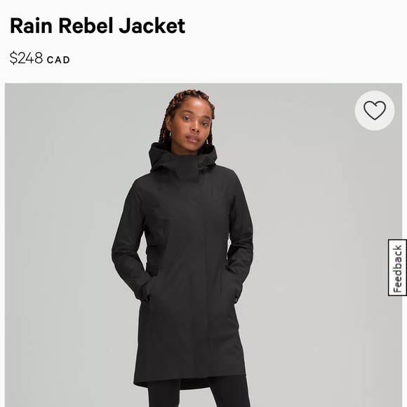 Rebel Waterproof Rain Jacket Lululemon Size 6 - Picture 1 of 4